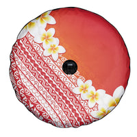 Tahiti Plumeria Tribal Pattern Spare Tire Cover Wave Style Red LT05 - Polynesian Pride