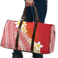 Tahiti Plumeria Tribal Pattern Travel Bag Wave Style Red LT05 - Polynesian Pride