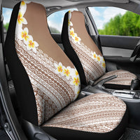 Tahiti Plumeria Tribal Pattern Car Seat Cover Wave Style Brown LT05 - Polynesian Pride