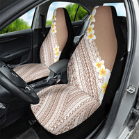 Tahiti Plumeria Tribal Pattern Car Seat Cover Wave Style Brown LT05 - Polynesian Pride