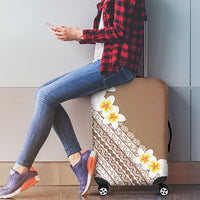 Tahiti Plumeria Tribal Pattern Luggage Cover Wave Style Brown LT05 - Polynesian Pride