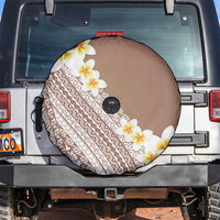 Tahiti Plumeria Tribal Pattern Spare Tire Cover Wave Style Brown LT05 Brown - Polynesian Pride