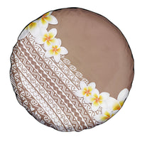 Tahiti Plumeria Tribal Pattern Spare Tire Cover Wave Style Brown LT05 - Polynesian Pride