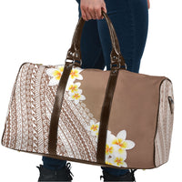 Tahiti Plumeria Tribal Pattern Travel Bag Wave Style Brown LT05 - Polynesian Pride