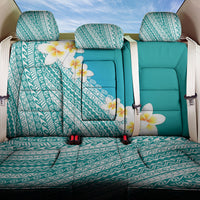 Tahiti Plumeria Tribal Pattern Back Car Seat Cover Wave Style Turquoise LT05 One Size Turquoise - Polynesian Pride