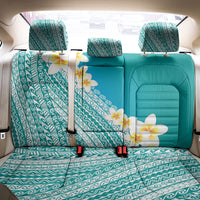 Tahiti Plumeria Tribal Pattern Back Car Seat Cover Wave Style Turquoise LT05 - Polynesian Pride