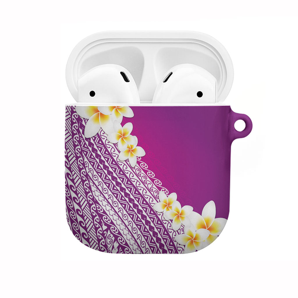Tahiti Plumeria Tribal Pattern AirPods Case Wave Style Purple LT05 Purple - Polynesian Pride