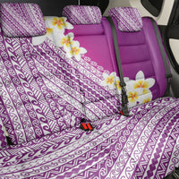 Tahiti Plumeria Tribal Pattern Back Car Seat Cover Wave Style Purple LT05 - Polynesian Pride