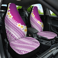 Tahiti Plumeria Tribal Pattern Car Seat Cover Wave Style Purple LT05 One Size Purple - Polynesian Pride