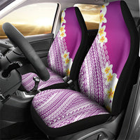 Tahiti Plumeria Tribal Pattern Car Seat Cover Wave Style Purple LT05 - Polynesian Pride
