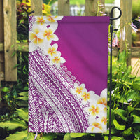 Tahiti Plumeria Tribal Pattern Garden Flag Wave Style Purple LT05 Garden Flag Purple - Polynesian Pride