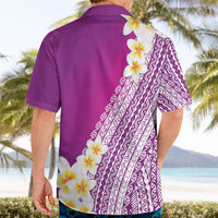 Tahiti Plumeria Tribal Pattern Hawaiian Shirt Wave Style Purple LT05 - Polynesian Pride
