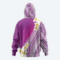 Tahiti Plumeria Tribal Pattern Hoodie Wave Style Purple LT05 - Polynesian Pride
