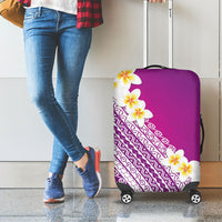 Tahiti Plumeria Tribal Pattern Luggage Cover Wave Style Purple LT05 - Polynesian Pride