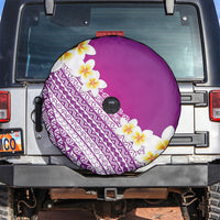 Tahiti Plumeria Tribal Pattern Spare Tire Cover Wave Style Purple LT05 Purple - Polynesian Pride