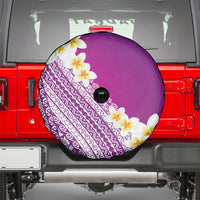 Tahiti Plumeria Tribal Pattern Spare Tire Cover Wave Style Purple LT05 - Polynesian Pride