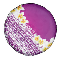 Tahiti Plumeria Tribal Pattern Spare Tire Cover Wave Style Purple LT05 - Polynesian Pride
