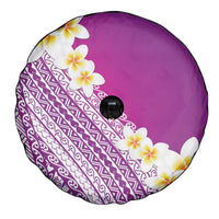 Tahiti Plumeria Tribal Pattern Spare Tire Cover Wave Style Purple LT05 - Polynesian Pride