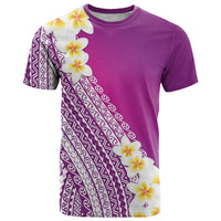 Tahiti Plumeria Tribal Pattern T Shirt Wave Style Purple LT05 Purple - Polynesian Pride