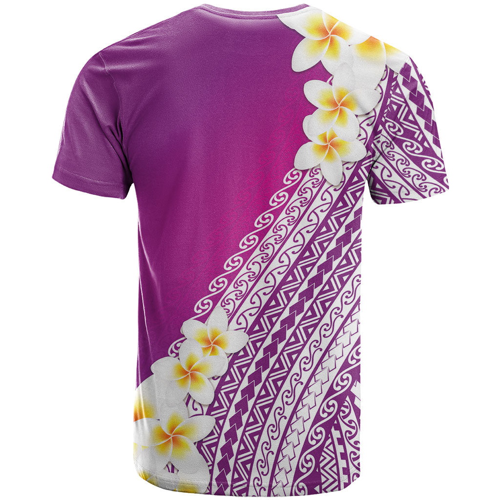 Tahiti Plumeria Tribal Pattern T Shirt Wave Style Purple LT05 - Polynesian Pride