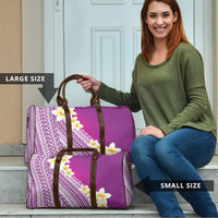 Tahiti Plumeria Tribal Pattern Travel Bag Wave Style Purple LT05 - Polynesian Pride