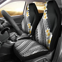 Tahiti Plumeria Tribal Pattern Car Seat Cover Wave Style Black LT05 - Polynesian Pride