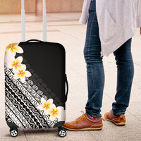 Tahiti Plumeria Tribal Pattern Luggage Cover Wave Style Black LT05 Black - Polynesian Pride