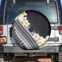 Tahiti Plumeria Tribal Pattern Spare Tire Cover Wave Style Black LT05 Black - Polynesian Pride