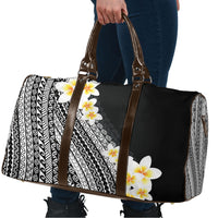 Tahiti Plumeria Tribal Pattern Travel Bag Wave Style Black LT05 - Polynesian Pride