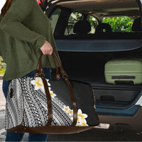 Tahiti Plumeria Tribal Pattern Travel Bag Wave Style Black LT05 - Polynesian Pride