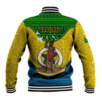 Vanuatu Malampa Province Baseball Jacket Coat Of Arms And Namele Fern Polynesian Pattern LT05 - Polynesian Pride