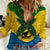 Vanuatu Malampa Province Women Casual Shirt Coat Of Arms And Namele Fern Polynesian Pattern LT05 Female Yellow - Polynesian Pride