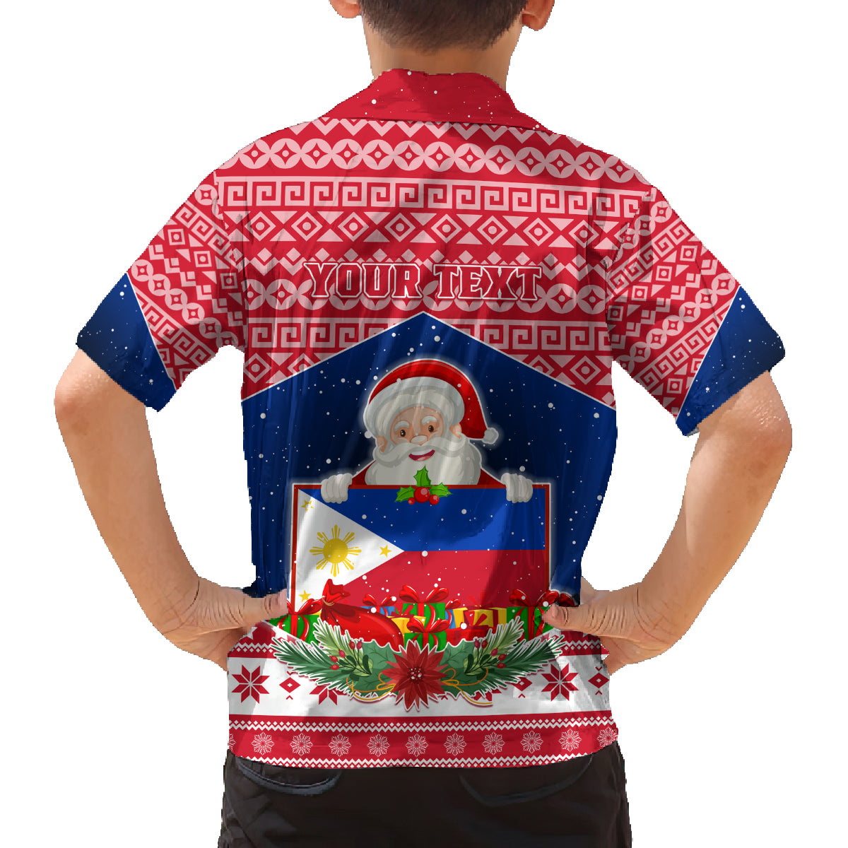 Personalised Philippines Christmas Family Matching Summer Maxi Dress and Hawaiian Shirt Filipino Parol Maligayang Pasko LT05 - Polynesian Pride