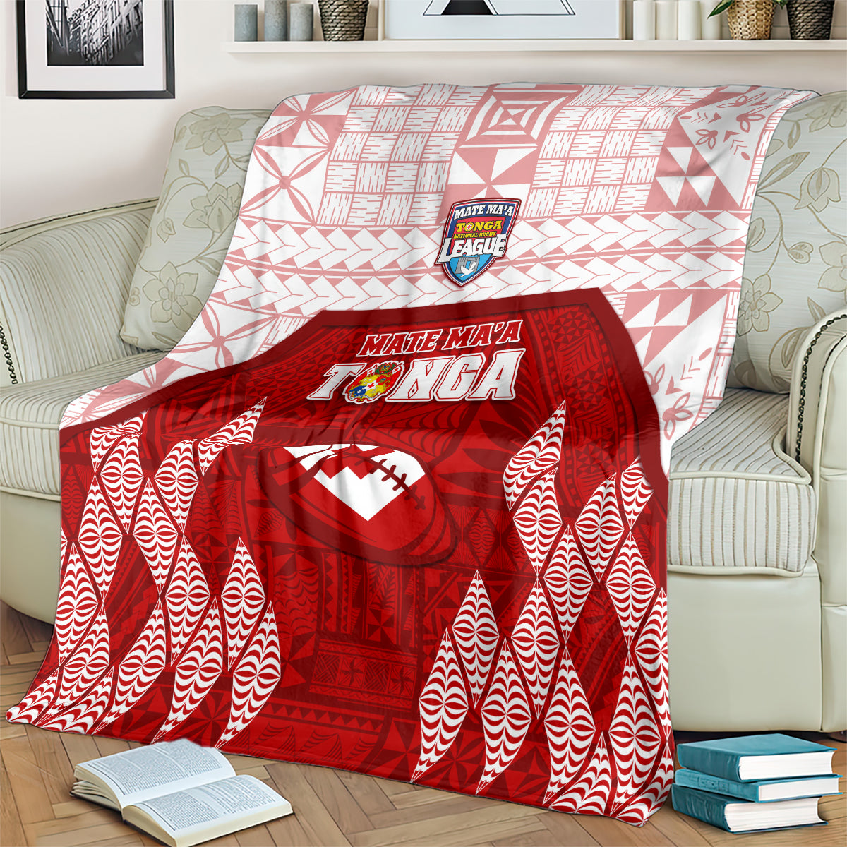 Tonga Rugby Blanket 2023 Pacific Championships Kupesi Ngatu Mate Maa LT05 - Polynesian Pride