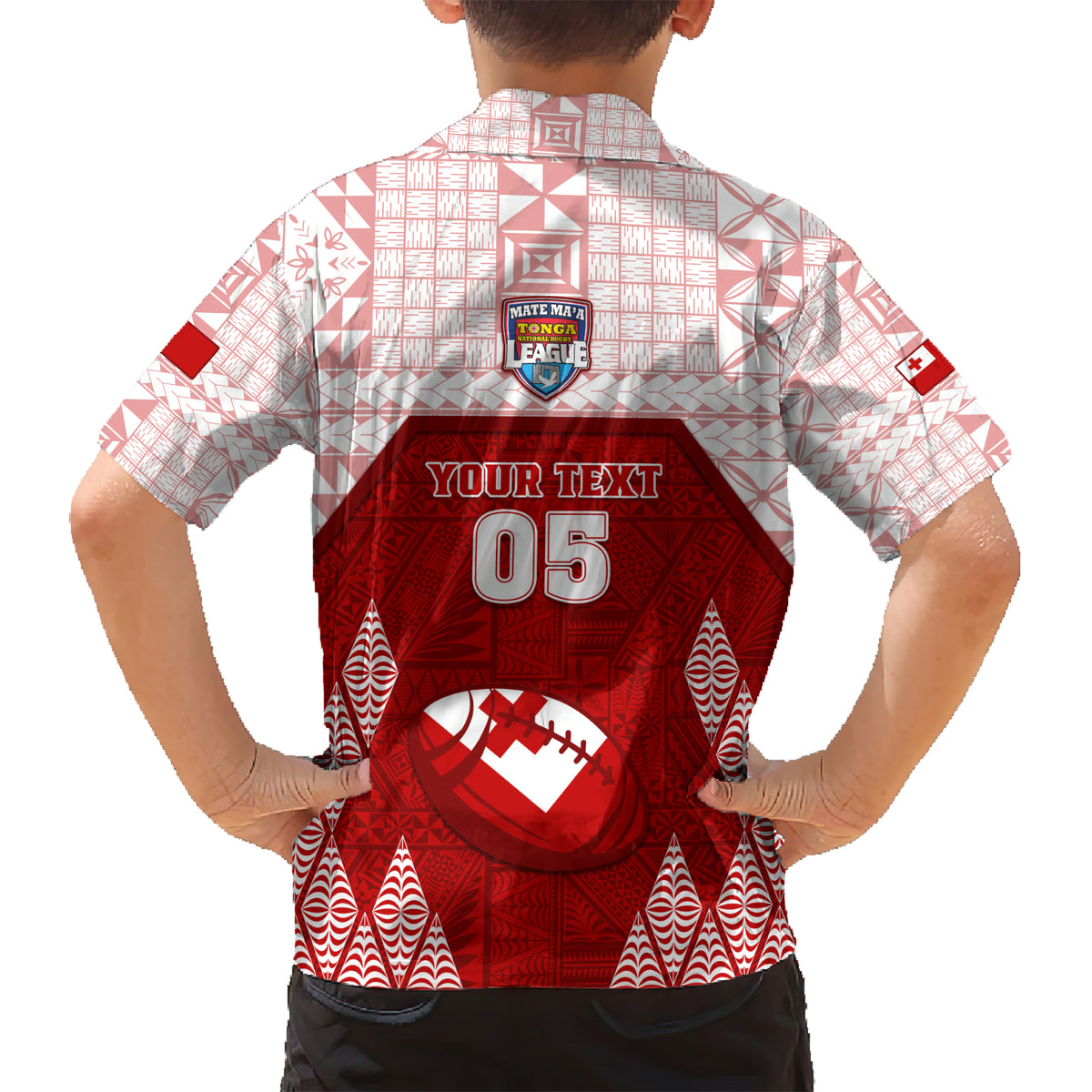 Custom Tonga Rugby Kid Hawaiian Shirt 2023 Pacific Championships Kupesi Ngatu Mate Maa LT05 - Polynesian Pride