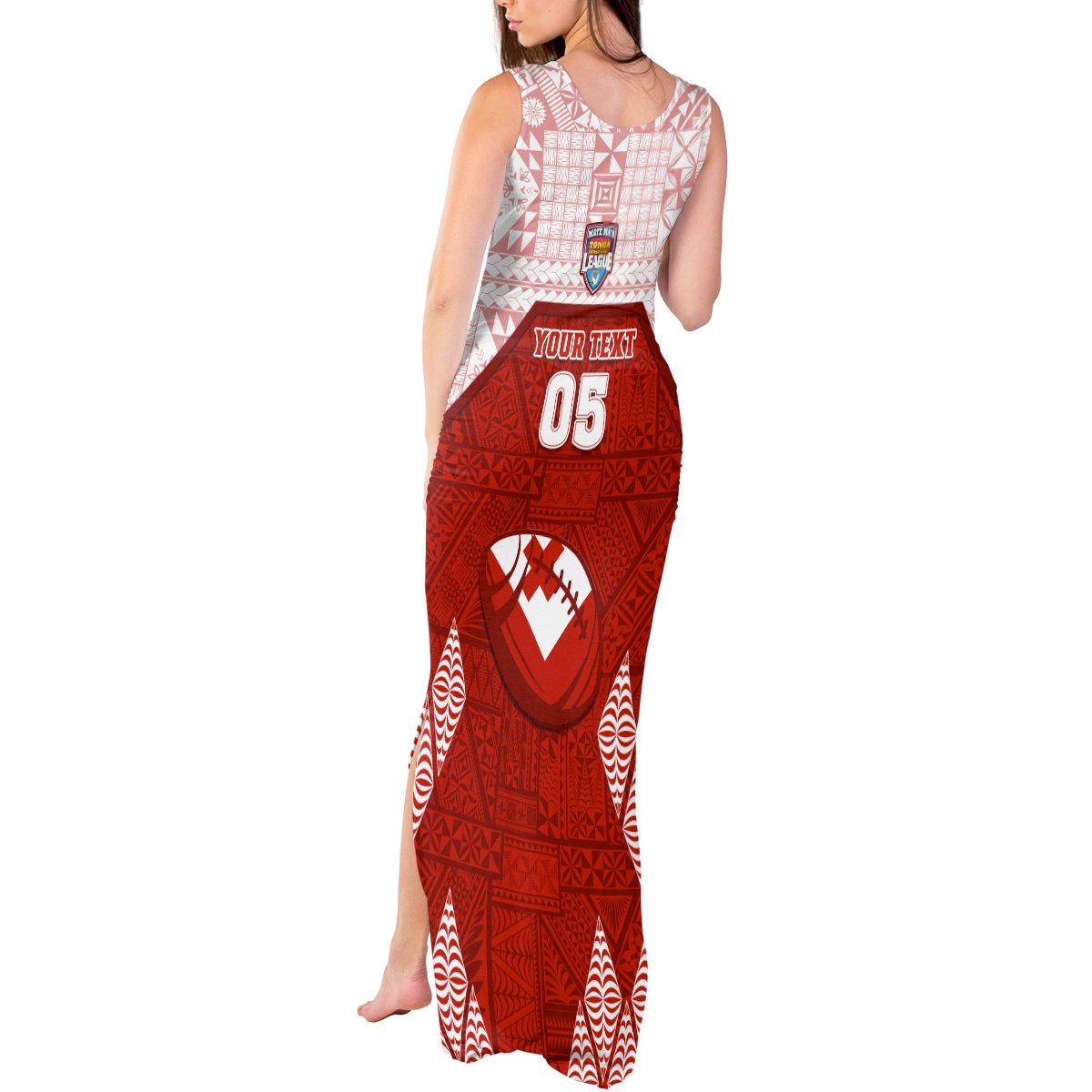 Custom Tonga Rugby Tank Maxi Dress 2023 Pacific Championships Kupesi Ngatu Mate Maa LT05 - Polynesian Pride
