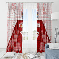 Tonga Rugby Window Curtain 2023 Pacific Championships Kupesi Ngatu Mate Maa LT05 - Polynesian Pride