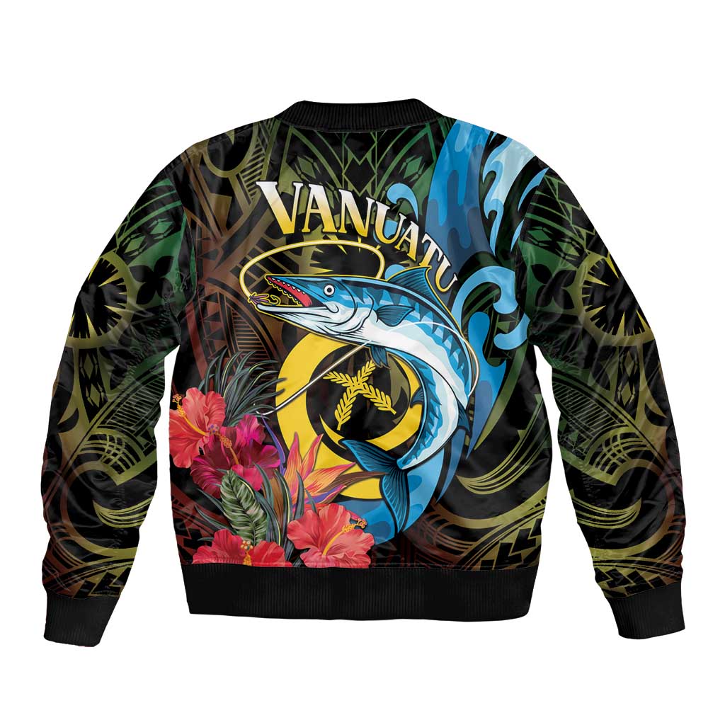 Vanuatu Fishing Bomber Jacket It's Time To Fish LT05 - Polynesian Pride