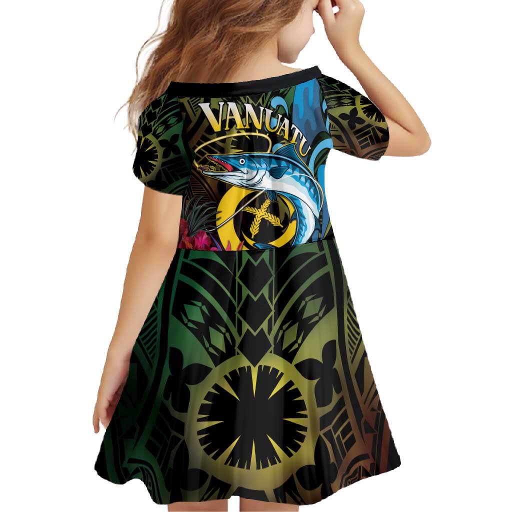 Vanuatu Fishing Family Matching Off Shoulder Maxi Dress and Hawaiian Shirt It's Time To Fish LT05 - Polynesian Pride