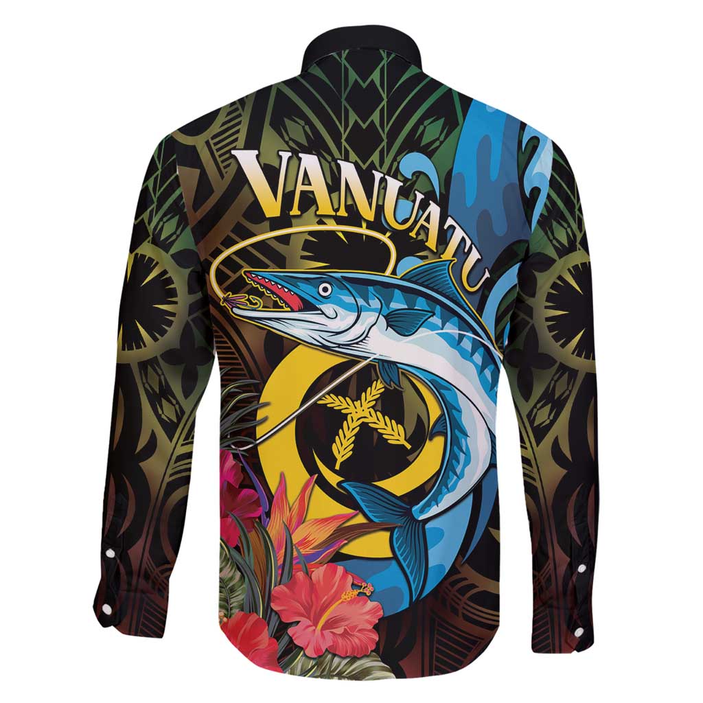 Vanuatu Fishing Family Matching Off Shoulder Maxi Dress and Hawaiian Shirt It's Time To Fish LT05 - Polynesian Pride