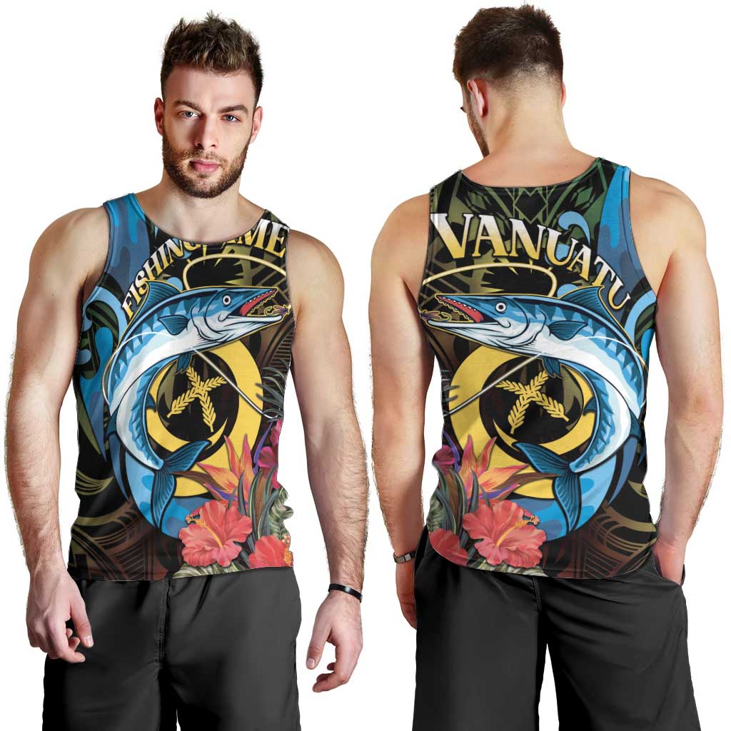 Vanuatu Fishing Men Tank Top It's Time To Fish LT05 - Polynesian Pride
