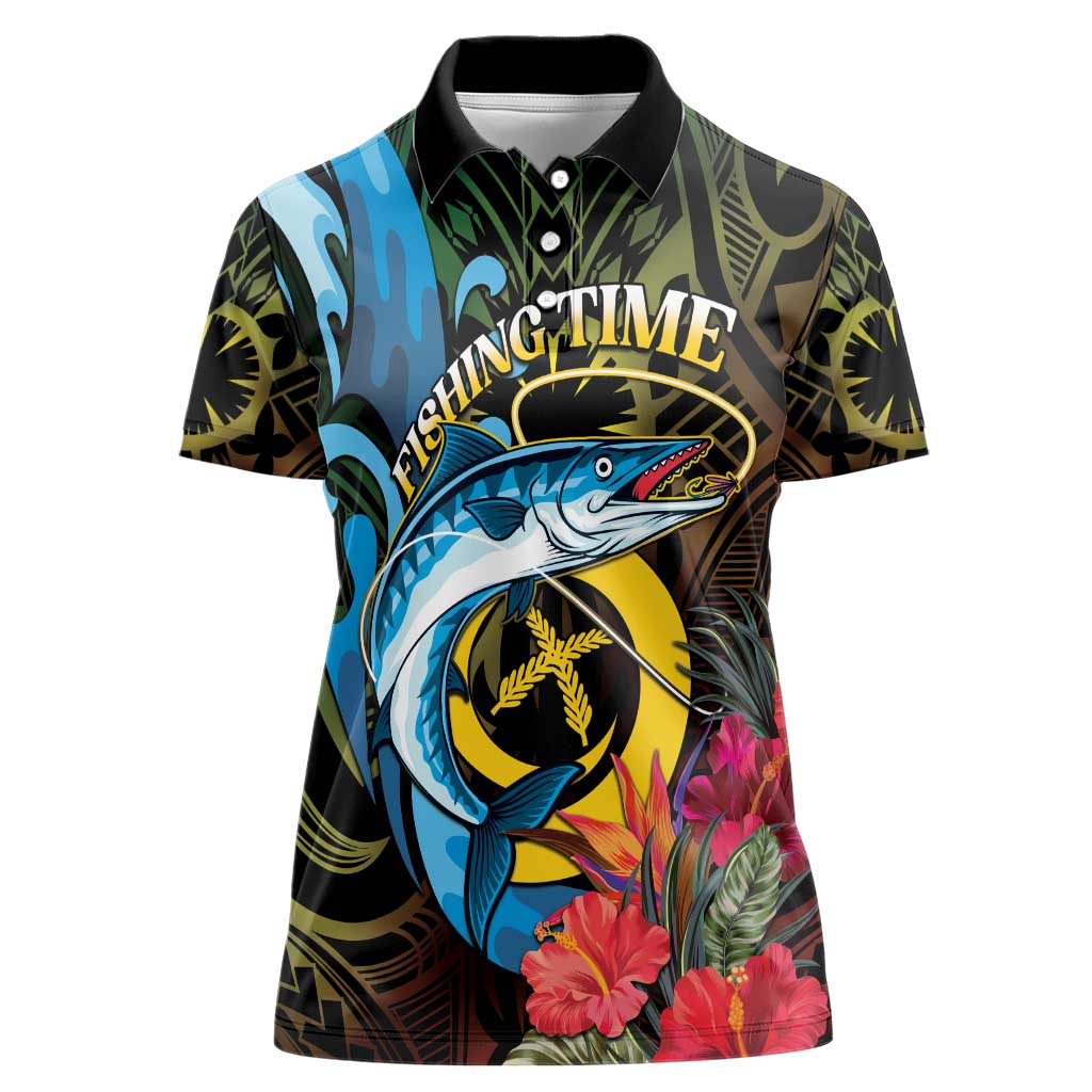 Vanuatu Fishing Women Polo Shirt It's Time To Fish