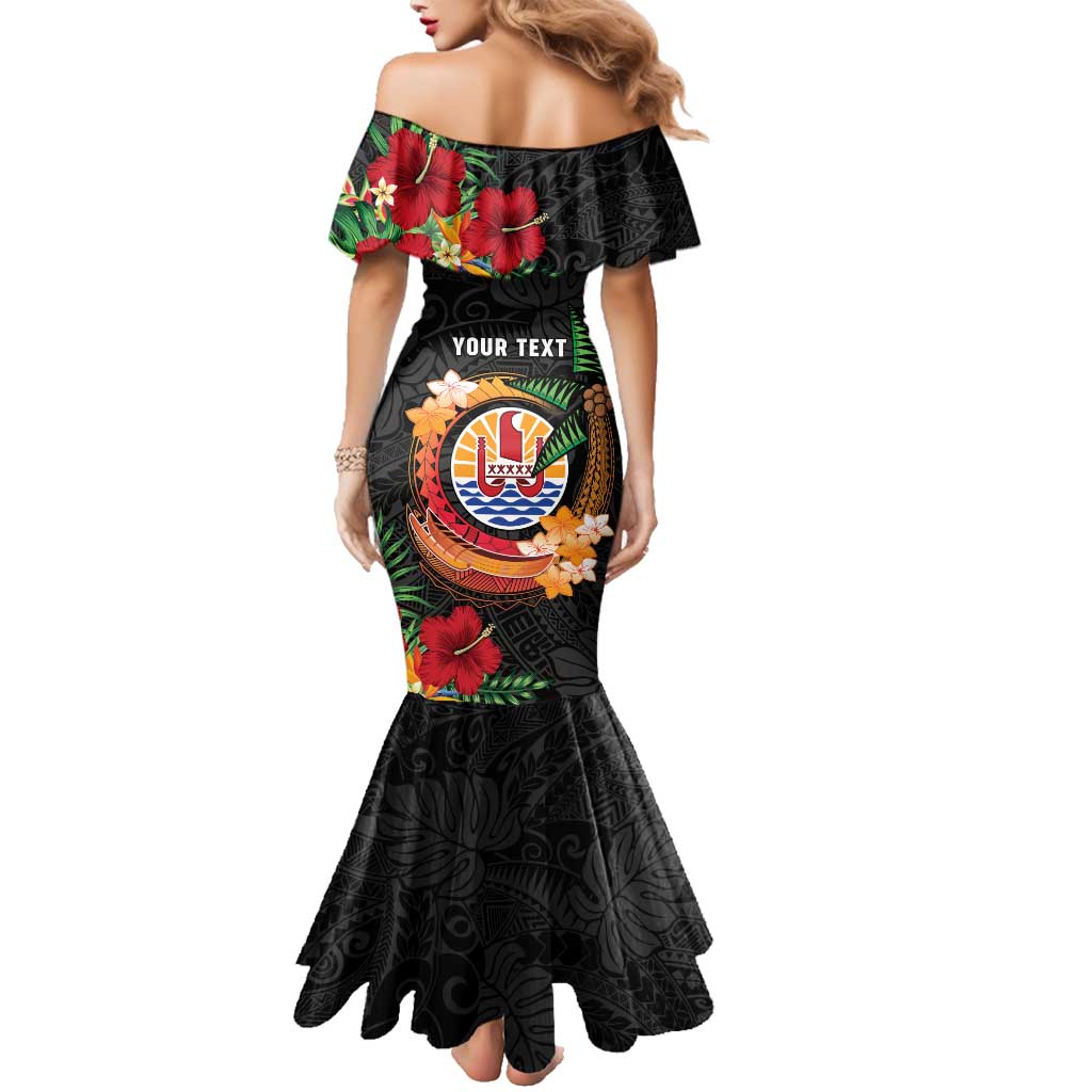 Personalised French Polynesia Outrigger Canoe Race Family Matching Mermaid Dress and Hawaiian Shirt Tropical Vibe LT05 - Polynesian Pride