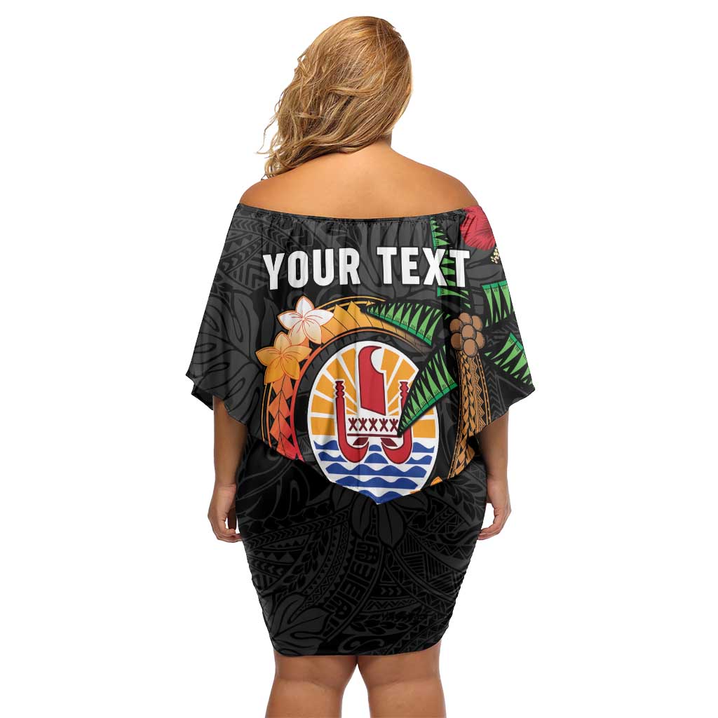 Personalised French Polynesia Outrigger Canoe Race Family Matching Off Shoulder Short Dress and Hawaiian Shirt Tropical Vibe LT05 - Polynesian Pride