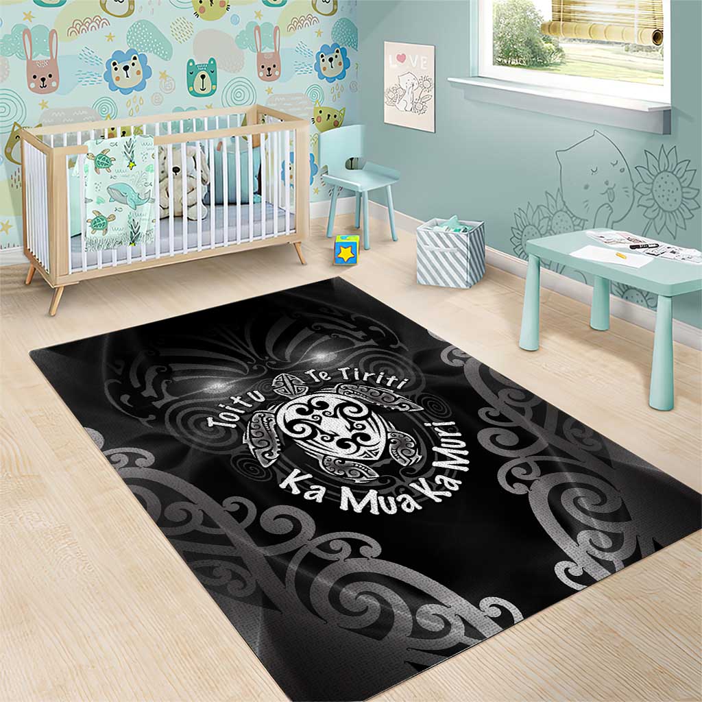 Aotearoa Toitu Te Tiriti Area Rug Ka Mua Ka Muri