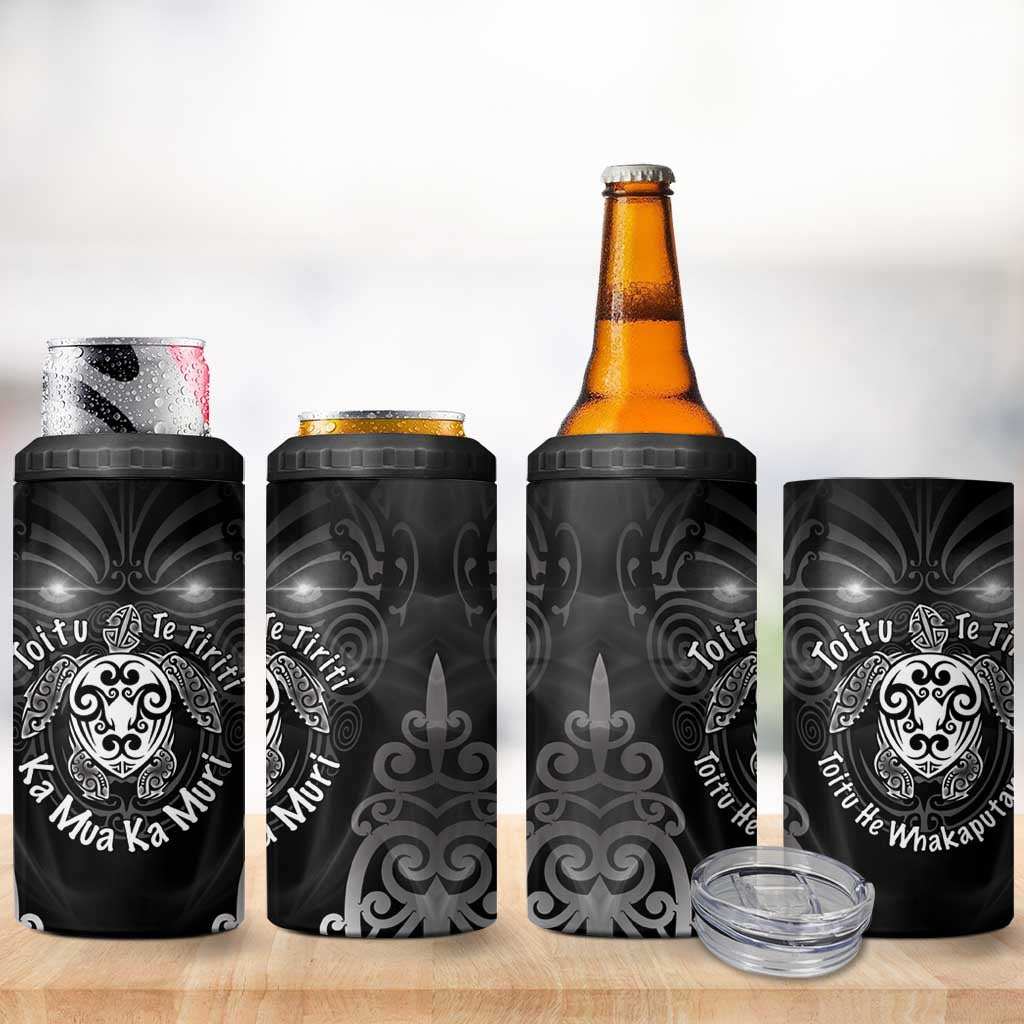 Aotearoa Toitu Te Tiriti 4 in 1 Can Cooler Tumbler Ka Mua Ka Muri LT05 - Polynesian Pride
