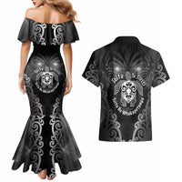 Aotearoa Toitu Te Tiriti Couples Matching Mermaid Dress and Hawaiian Shirt Ka Mua Ka Muri LT05 - Polynesian Pride