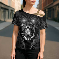 Aotearoa Toitu Te Tiriti Cross Shoulder Shirt Ka Mua Ka Muri LT05 - Polynesian Pride