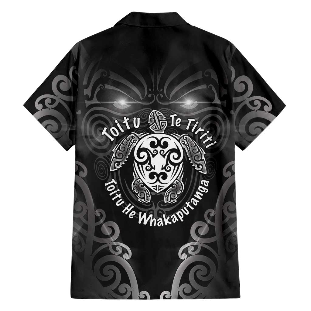 Aotearoa Toitu Te Tiriti Family Matching Off Shoulder Short Dress and Hawaiian Shirt Ka Mua Ka Muri LT05 - Polynesian Pride
