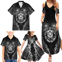 Aotearoa Toitu Te Tiriti Family Matching Summer Maxi Dress and Hawaiian Shirt Ka Mua Ka Muri LT05 - Polynesian Pride